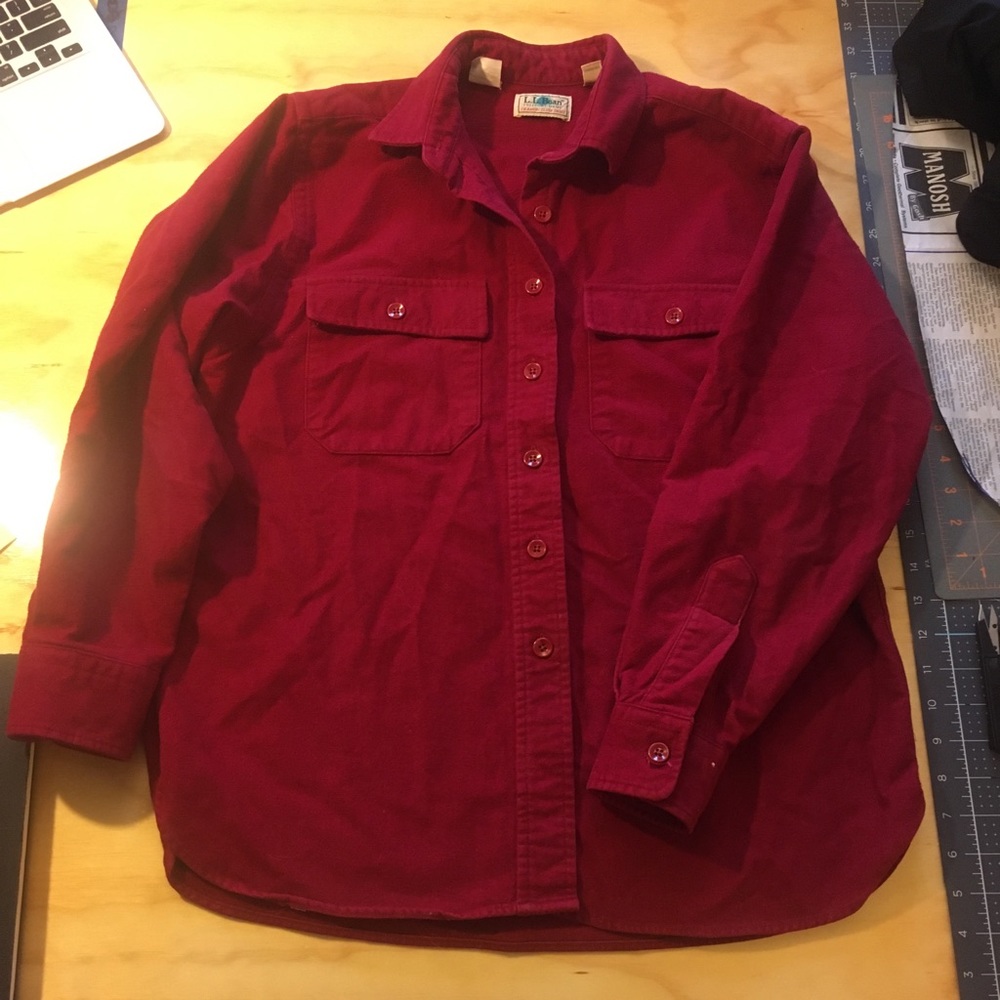 Vintage LL Bean Wm’s Chamois Flannel Lg